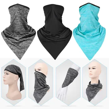 

Sport Riding Anti-Dust Headscarf Half Solid Face Masks Bandanas Ice Silk Riding Mask Reusable Windproof Breathable Facemasks