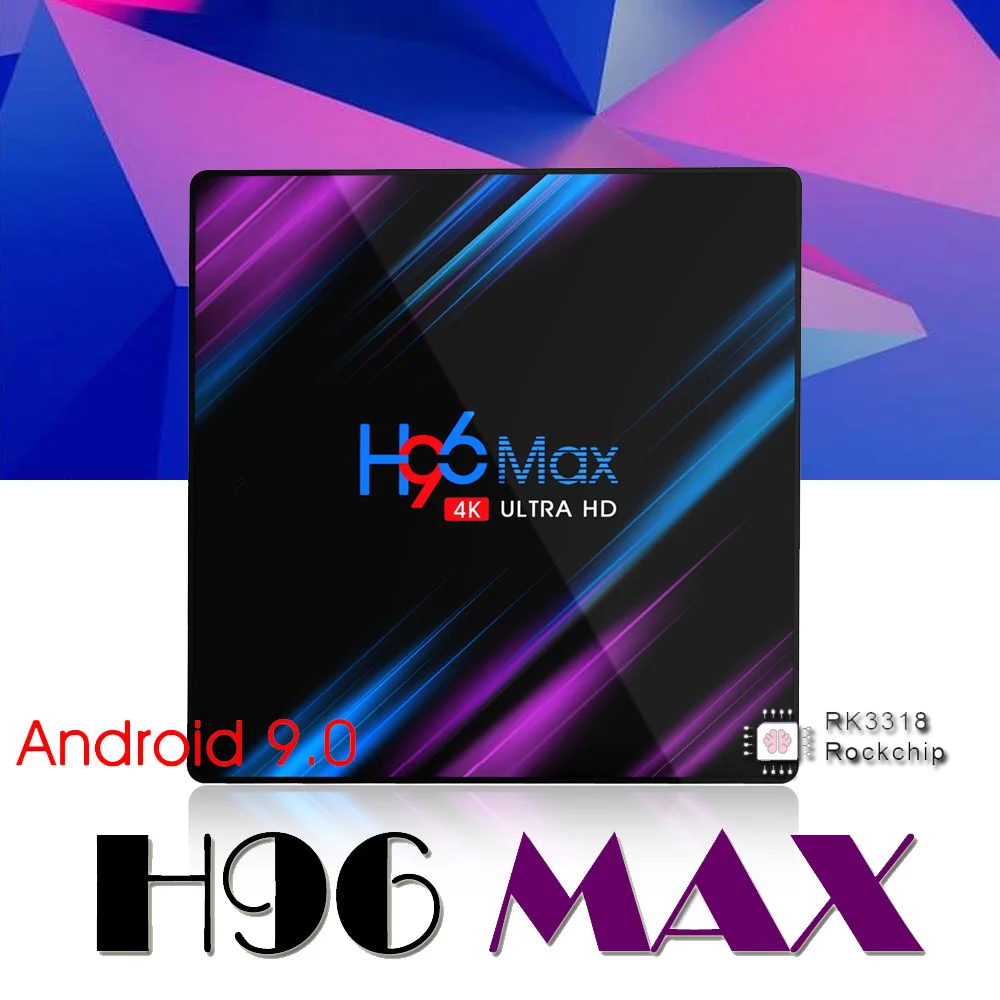 Коробка android 9,0 youtube 4K H96 MAX медиаплеер BabyRiki 64 ГБ Android tv box Bluetooth 4,0 Android box smart iptv tv box es