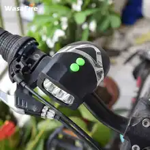Яркий светодиодный велосипедный светильник WasaFire с 3 режимами, сигнальный сигнал, Предупреждение льный звонок, велосипедный Головной фонарь, безопасный белый мигающий передний велосипедный светильник