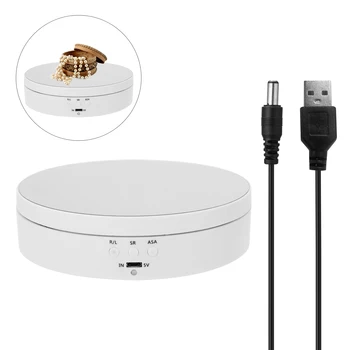 

360 Degree Round Electric Rotating Turntable Display Stand for Photography Video Shooting Props Jewelry Display Turntable