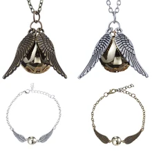 Горячий Поттер Золотой снитч Карманный браслет Квиддич шар античное серебро крылья Винтаж стимпанк мода фильм ювелирные изделия для мужчин и женщин