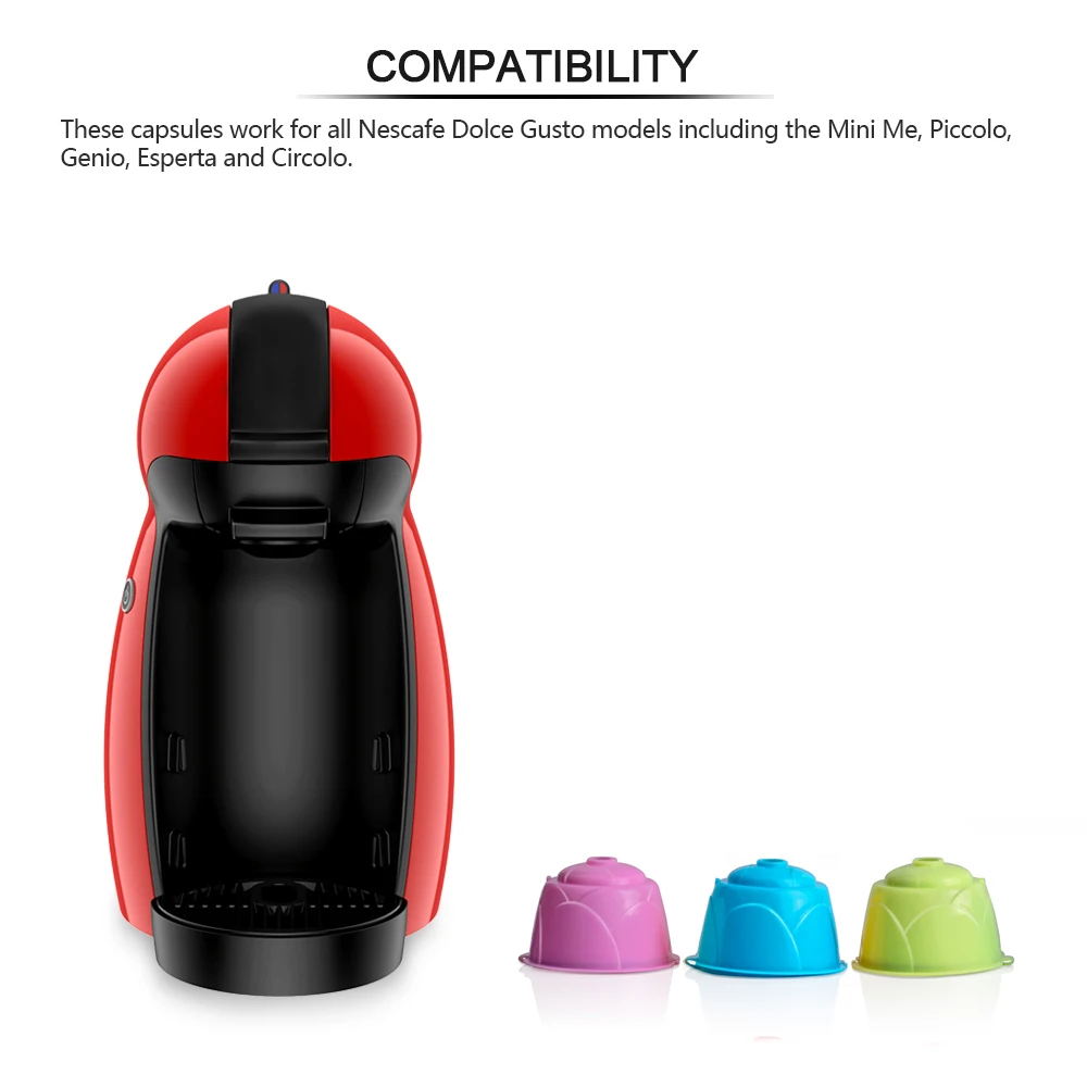 3/6 шт. многоразового использования для combinacapsule Кофе капсула Nescafe Dolce Gusto многоразового пользования капсулы Gusto капсулы combinacapsule пополнения 3 цвета