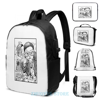 

Funny Graphic print Tekkon Kinkreet USB Charge Backpack men School bags Women bag Travel laptop bag