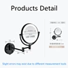 Bathroom Mirror Black Brass Dual Side LED Light Cosmetic Mirror Extending Folding Wall Lamp Magnification 3/5/10X Makeup Mirrors 6