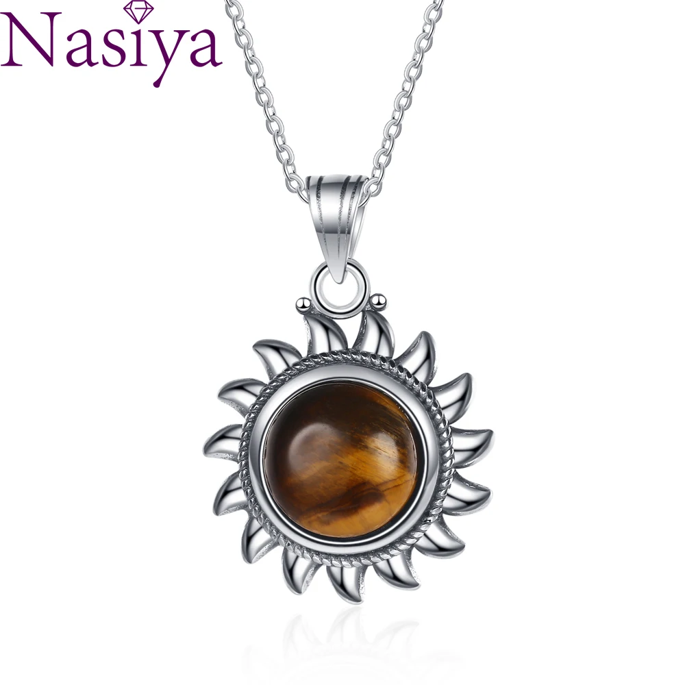 

Natural Tigereye Rhodochrosite Necklace Pendants 925 Sterling Silver Jewelry For Women Party Valentine Day Gifts With Chain