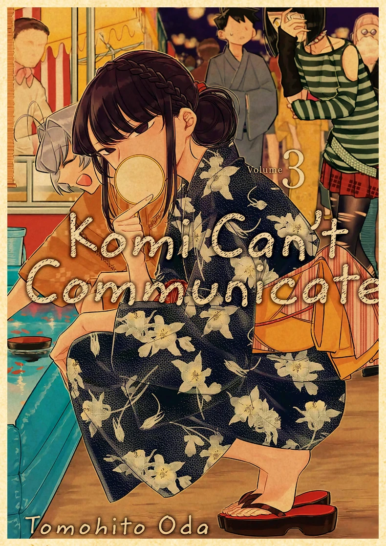 Komyushou Desu Posters Anime Komi Cant Communicate Poster Kraft Paper Vintage Home Room Art Wall Stickers