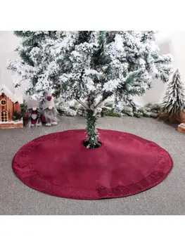 

90cm Christmas Tree Skirt Ornament Sequin Carpet Floor Mat Base Cover Xmas Decor D08F
