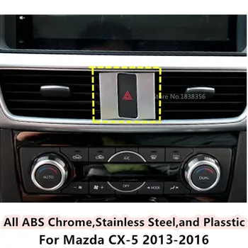 

For Mazda CX-5 CX5 2012 2013 2014 2015 2016 car inner cover ABS chrome Parking hazard Warning light outlet Trim frame lamp 1pcs