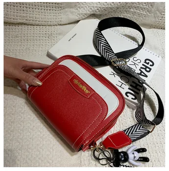 

2020 new women's bag small square bag Korean color contrast foreign style