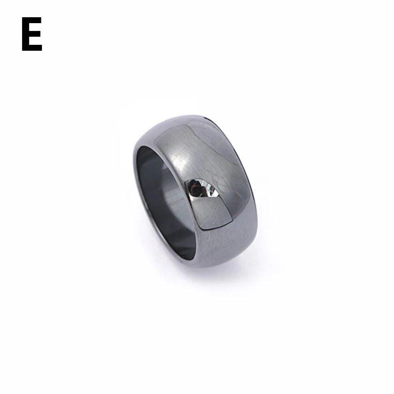 Hämatitring Für Damen Und Herren, Schlichter Natursteinring_voghion.com