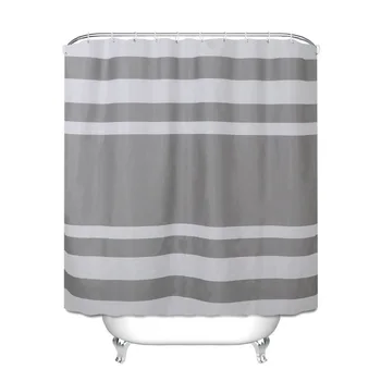 

Shower Curtain 180*180 cm Simple and Modern Stripe Pattern Waterproof