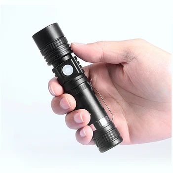 

USB Rechargeable T6 Lamp Bead LED Glare Long Shot Flashlight EDC Outdoor Riding Self Defense Camping Night Lantern