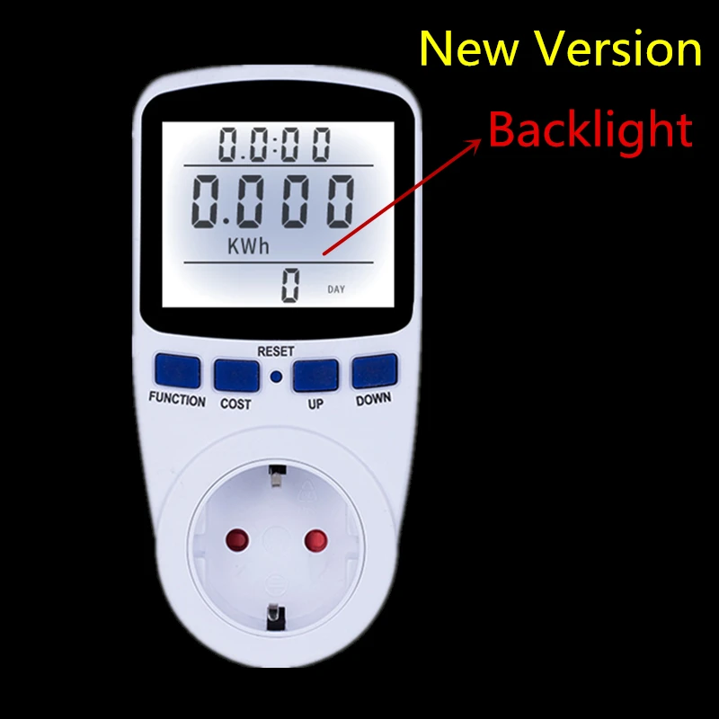 

Digital Voltage Energy Meter LCD Backlight Electronic Power Energy Meter Wattmeter Record Voltage Outlet Socket Meter Energy