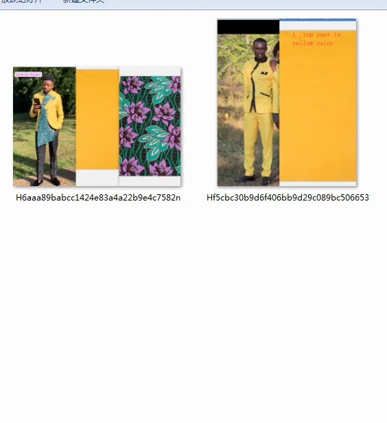 

African Man Clothes Customized Top Pant Set 2pcs