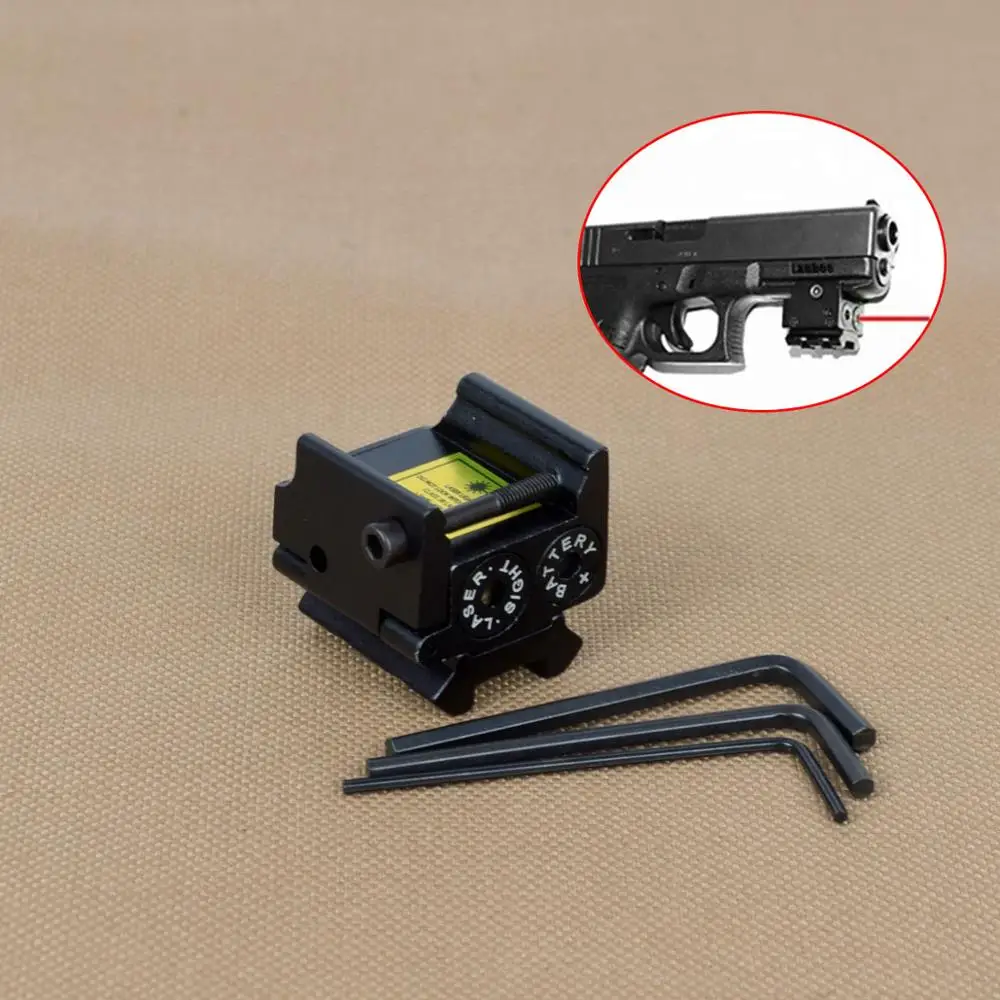 Tactical Mini Adjustable Compact Red Dot Laser Sight For Glock 1911 Pistol Rifle Hunting Laser Sight Fit 20mm Picatinny Rail-0