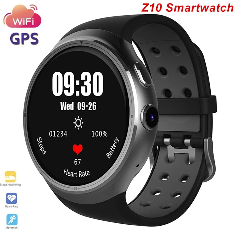 

Z10 Calling Smartwatch Men 3G Bluetooth 4.0 Android 5.1 SIM Wristwatch 16GB GPS WiFi Heart Rate Monitor Sport Watch Men Saatler
