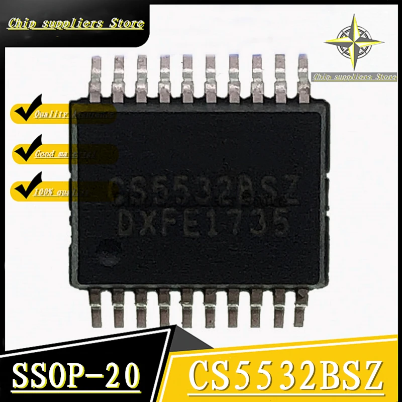 1 шт.-10 шт. // CS5532BSZ SSOP-20 CS5532BS SSOP20 24-битный аналогово-цифровой преобразователь Nwe
