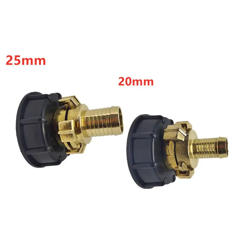 

Water storage tank IBC Tank adapter S60X6 with 20/25mm barbed brass geka style hose connector