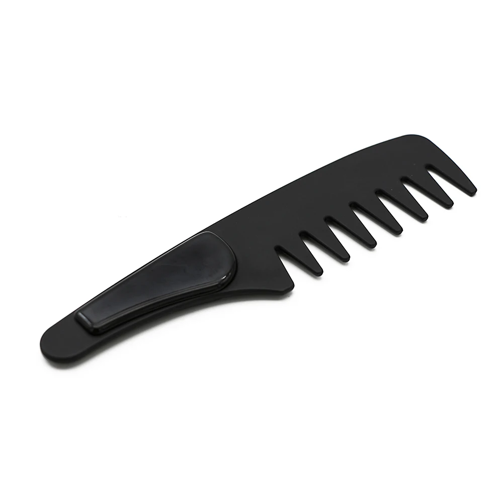 CestoMen High Quality Black Metal Pocket Beard Comb Men Facial Shaping Tools In Wide Teeth Stainless Steel Shaving Combs