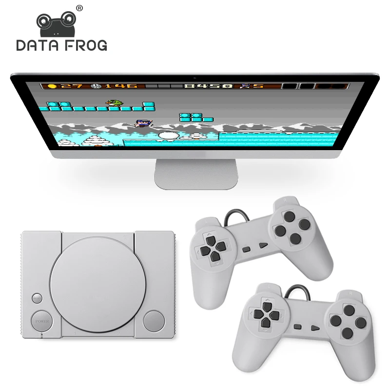 Data Frog Retro Video Game Console Build in 620 Games With 8 Bit Support AV Out Put With 2 PCS Controller