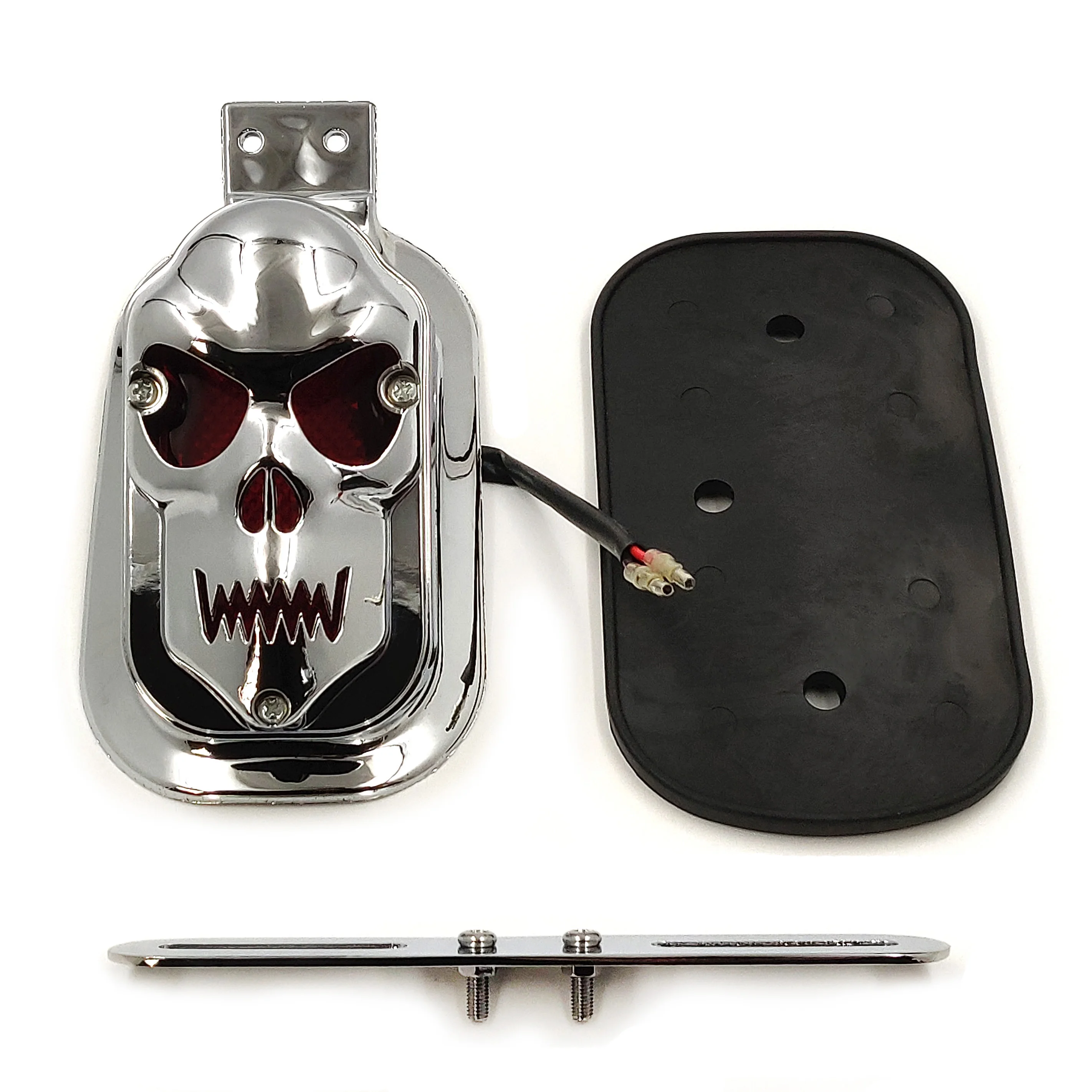 Aftermarket Бесплатная доставка мотоцикл части красный череп Стоп задний светильник