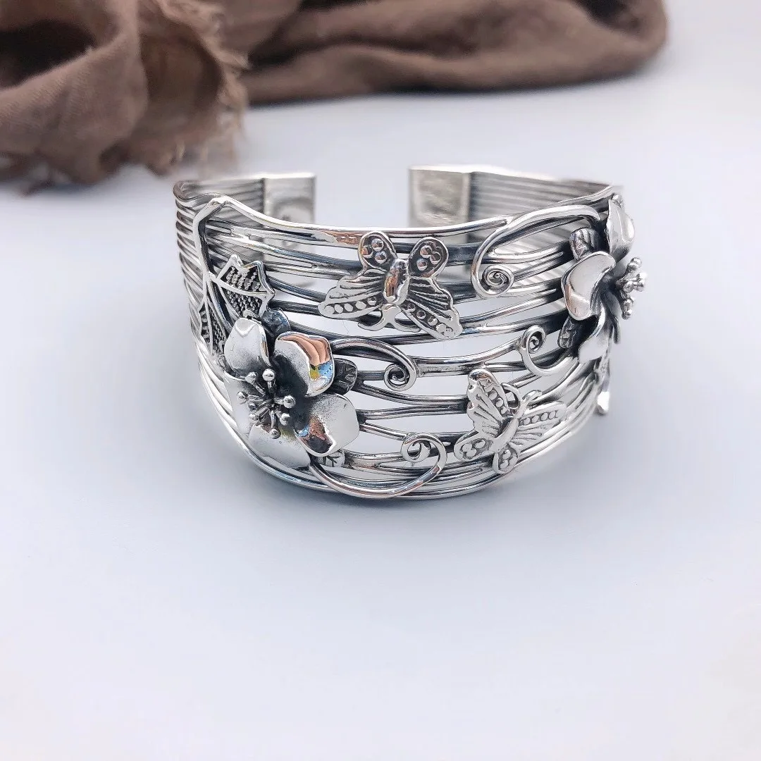 Taxco Multi Stone Hinged Sterling Silver Bracelet, Vintage Handcrafted  Taxco Thick Sterling Silver Bracelet, Taxco Artisan Bracelet - Etsy