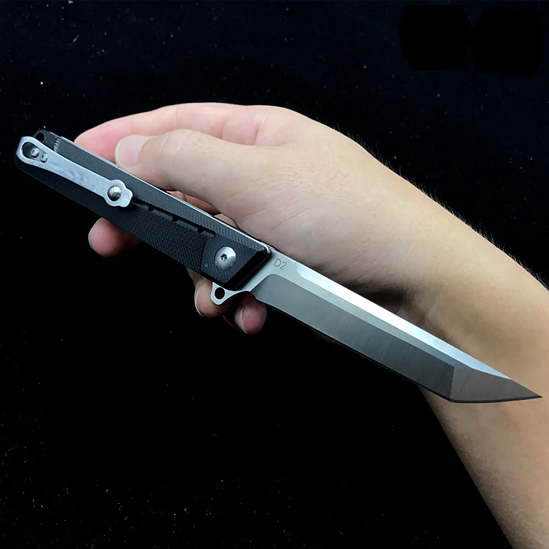 2020 Newest Folding Knife D2 Blade G10 Handle Flipper Camping Survival Pocket Knives Ball Bearing Outdoor Tactical Edc Hand Tool Knives Aliexpress - roblox knife tool