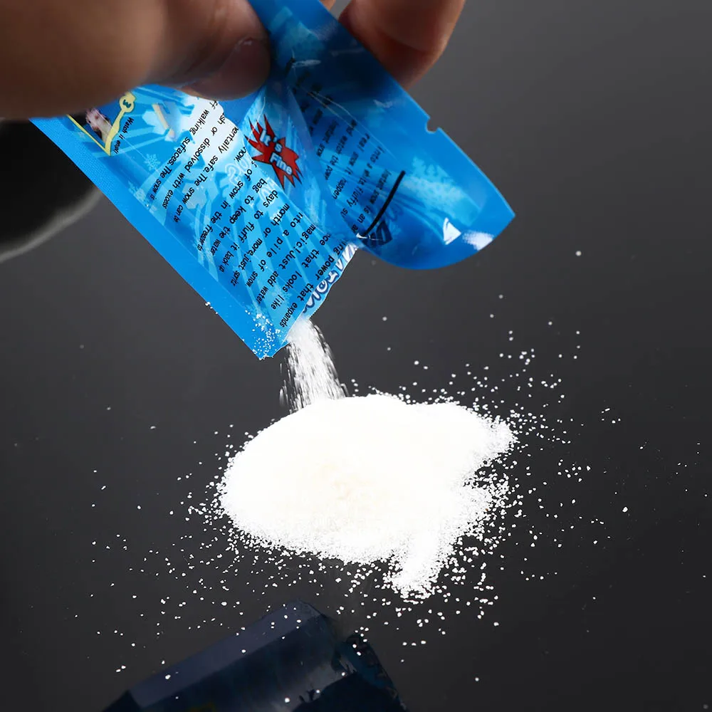 1 упаковка мгновенный Snow Powder искусственный Снеж. Порошок пушистый супер абсорбирующий Волшебный реквизит декор для рождественской вечеринки белый искусственный снег