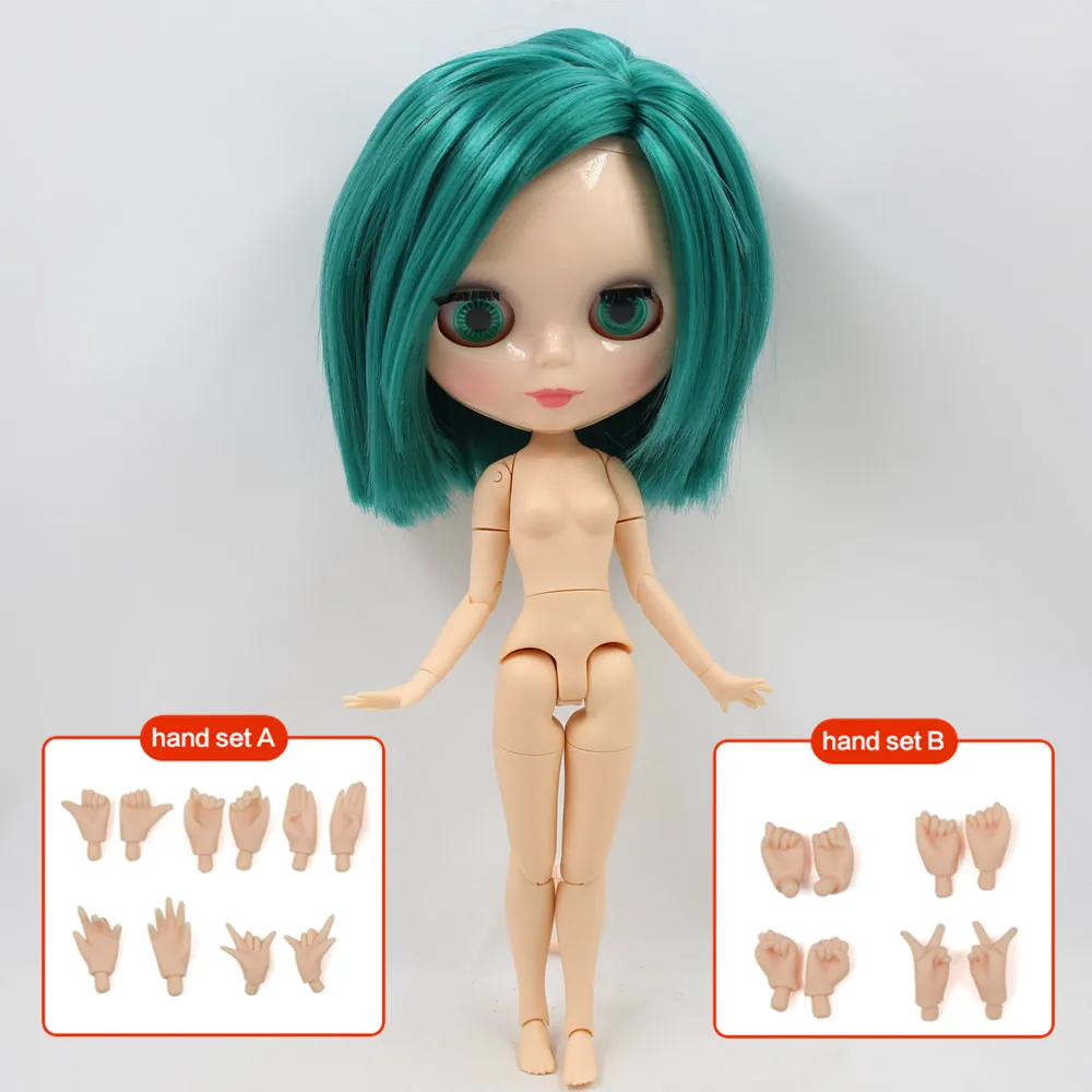 Blyth кукольные 1/6 шарнирное тело из белой кожи зеленого цвета волос Косметика "сделай сам" 30 см bjd подарки для девочек. № 1206 - Цвет: body AB