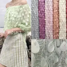 Перьевая ткань с кисточками INS шифоновая сетка форма капли дождя ткань DIY жилет футболка юбка платье сценическая одежда материал