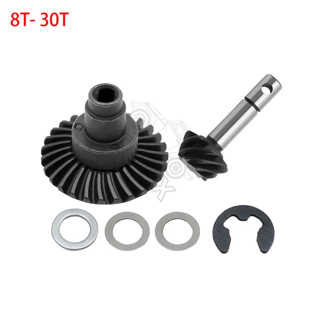 8T 24T/27T/30T/33T Steel Helical Bevel Axle Gear for 1/10 RC Crawler Axial SCX10 II III 90046 axi03014 Capra 1.9 utb 2