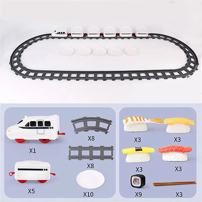 Details about   Sushi Train Toy Sushi Toy Rotary Simulation Train Toy Ornaments for Kid's 