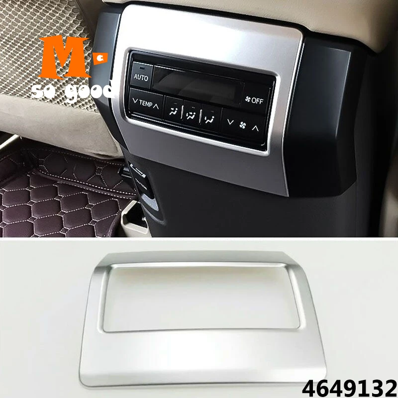 

For Toyota Land Cruiser Prado Car armrest Rear Conditioning Outlet trim Cover-ABS Matte 2010/11/12/13/14/15/16/17 accessories