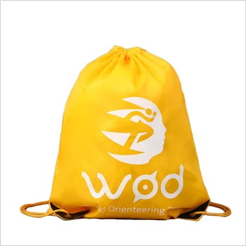

Customized Logo Marathon advertising bag letter print pattern Of polyester Drawstring Bags Anniversary Gift Bag Sport Storage