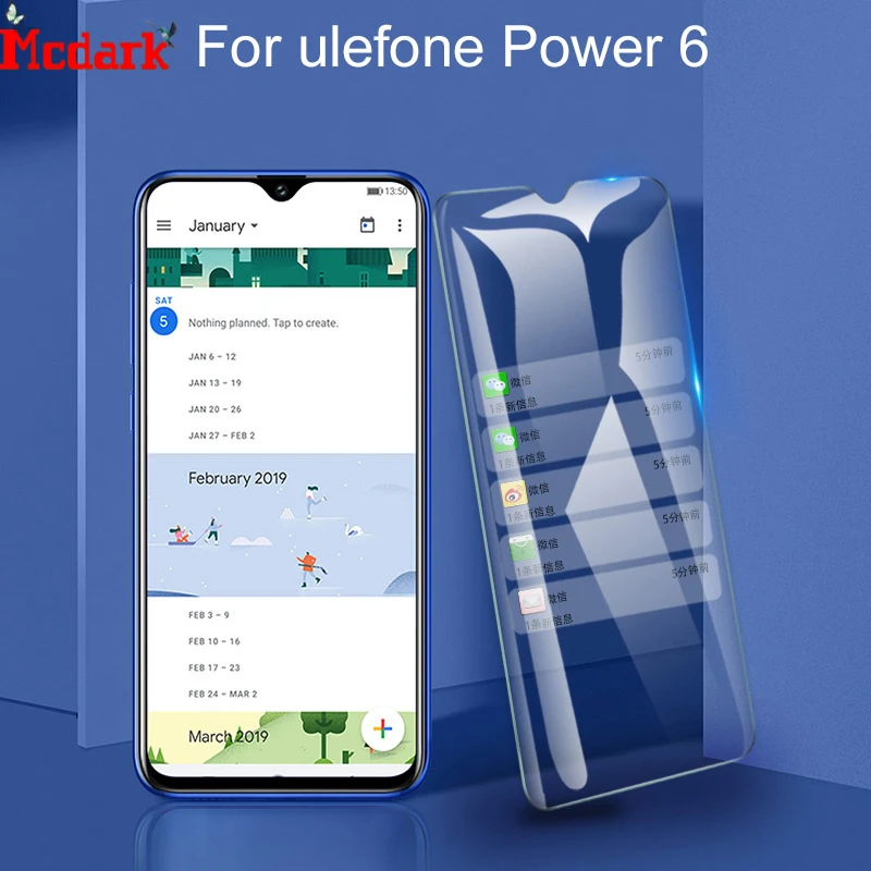 Mcdark 2.5D 9H закаленное стекло для Ulefone Power 6 защита экрана 3 дюймов телефона защитная