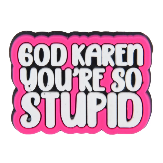 1Pcs Cool Words Doing Great Girls Croc Charms Shoes Accessories PVC JIBZ Buckle Charm for Croc Decorations Kids Party Gifts p6047