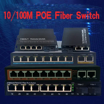 

POE switch 1 SC fiber port 8 Ports RJ45 Ethernet 2 Uplink Fast Ethernet switch10*RJ45 10/100M