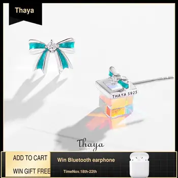 

Thaya Color Light Bow Gift Earring 925 Silver Bohemia Interesting Color Prism Earring for Women Special Design Jewelry