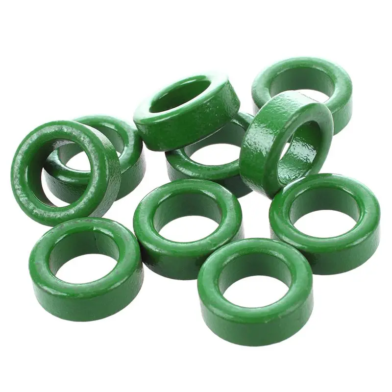 

22mm x 14mm x 8mm Power Transformer Ferrite Toroid Cores Green 10 Pcs