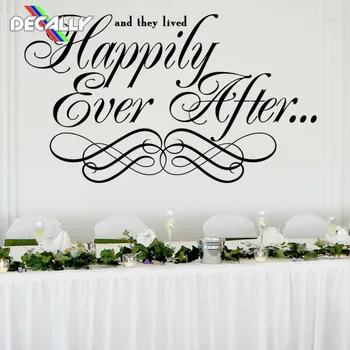 

1 Pcs wall decal Decally Happy Weding Wall Board Stickers Applied for Wedding Decoration All Kinds of Types Can Be Chosen