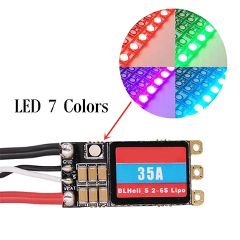 

For FPV Crossing Drone BLHeli_S 35A/45A Brushless ESC With LED Light 2S-6S LIPO