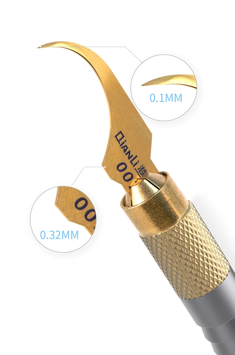 Glue remover knife blade tip is only 0.1mm Glue removal blade QIANLI 007 edge glue remover Double-headed shank FOR IPHONE