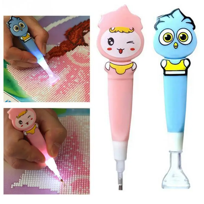 Нет светодиодный светящийся мультфильм DIY алмазная живопись вышивка крестиком вышитая ручка
