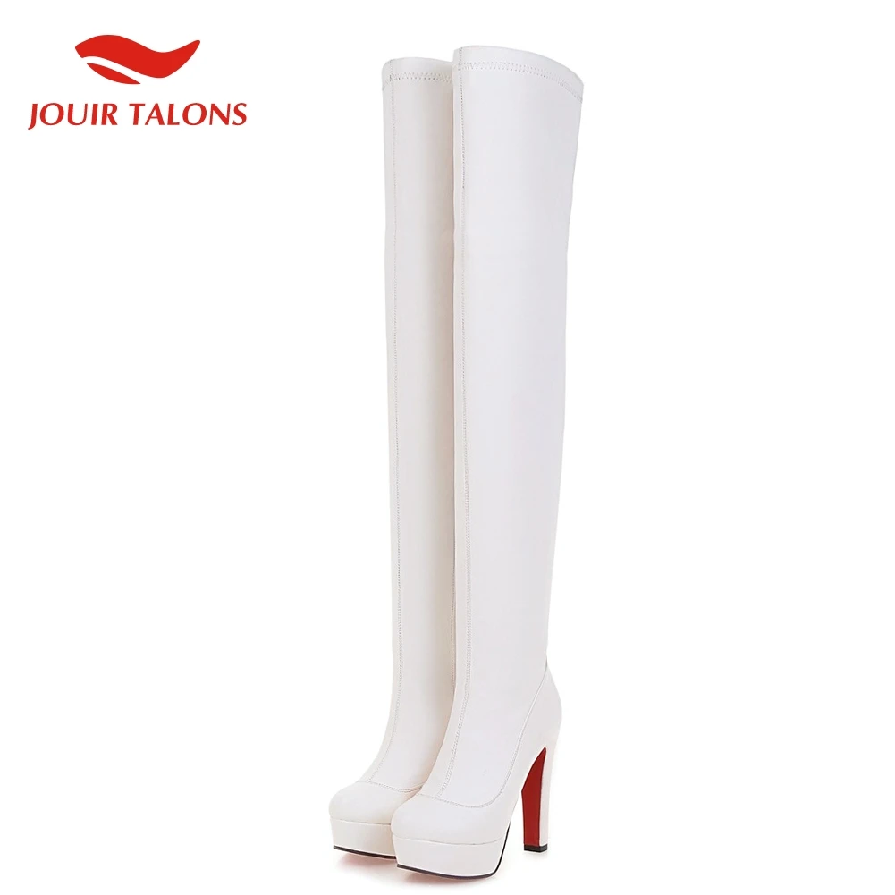

On Sale Top Quality Fashion Plus Size 48 Platform Super High Heels Party Boots Women Shoes Woman 2019 Over The Knee Boots