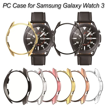 

Luxury Plating Hard PC Bumper Case Cover Frame Protective Shell for Samsung Galaxy Watch 3 45mm 41mm Smart Watch Accessories