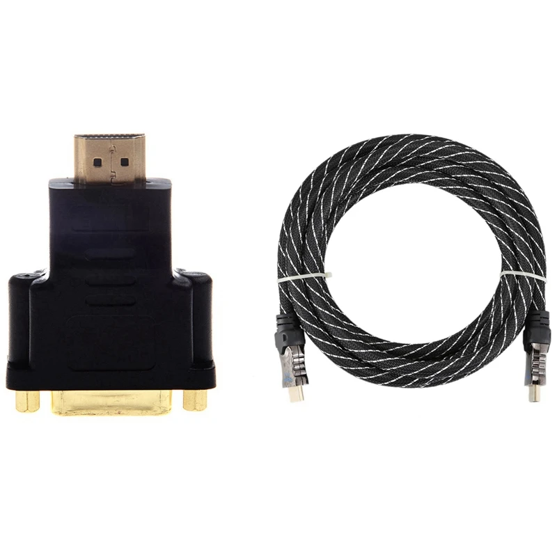 2 шт. аксессуары: 1 адаптер DVI 24 + (DVI D) мама HDMI папа и Кабель 0 4K 60 Гц| |