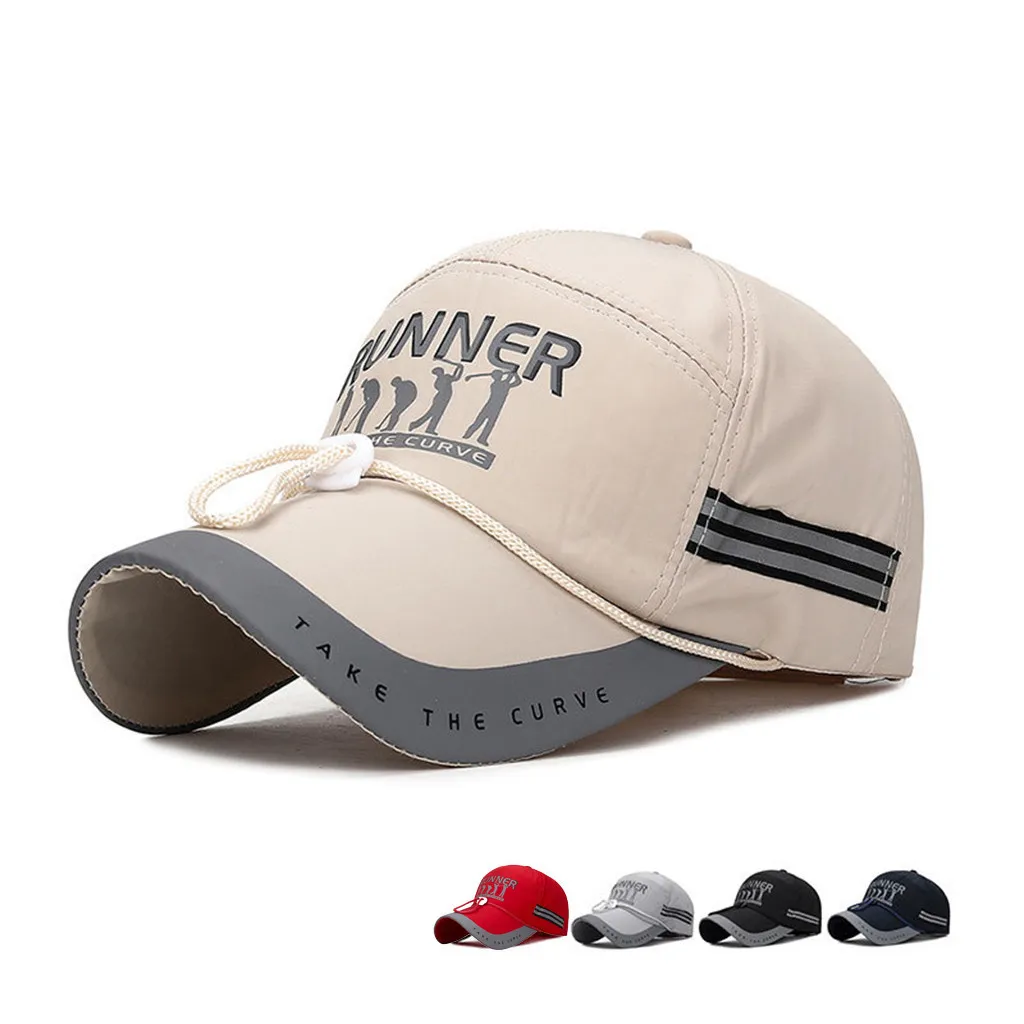 

Reflective Running Cap Baseball Snapback Hat A Quick Dry Hat Flashback 360 Sports Cap Hip Hop Fitted Men Women Grinding M840#