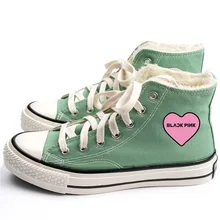 Kpop/черные и розовые женские зимние кроссовки; женская обувь на шнуровке с высоким берцем; Теплая обувь из шерсти; женские вулканизированные модные парусиновые повседневные кроссовки