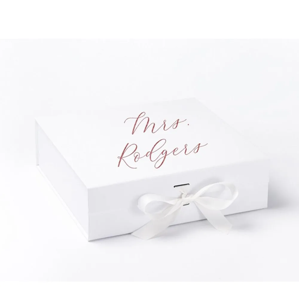 Wedding Bridesmaid Proposal Box Personalised White Gift Present Keepsake Box 
