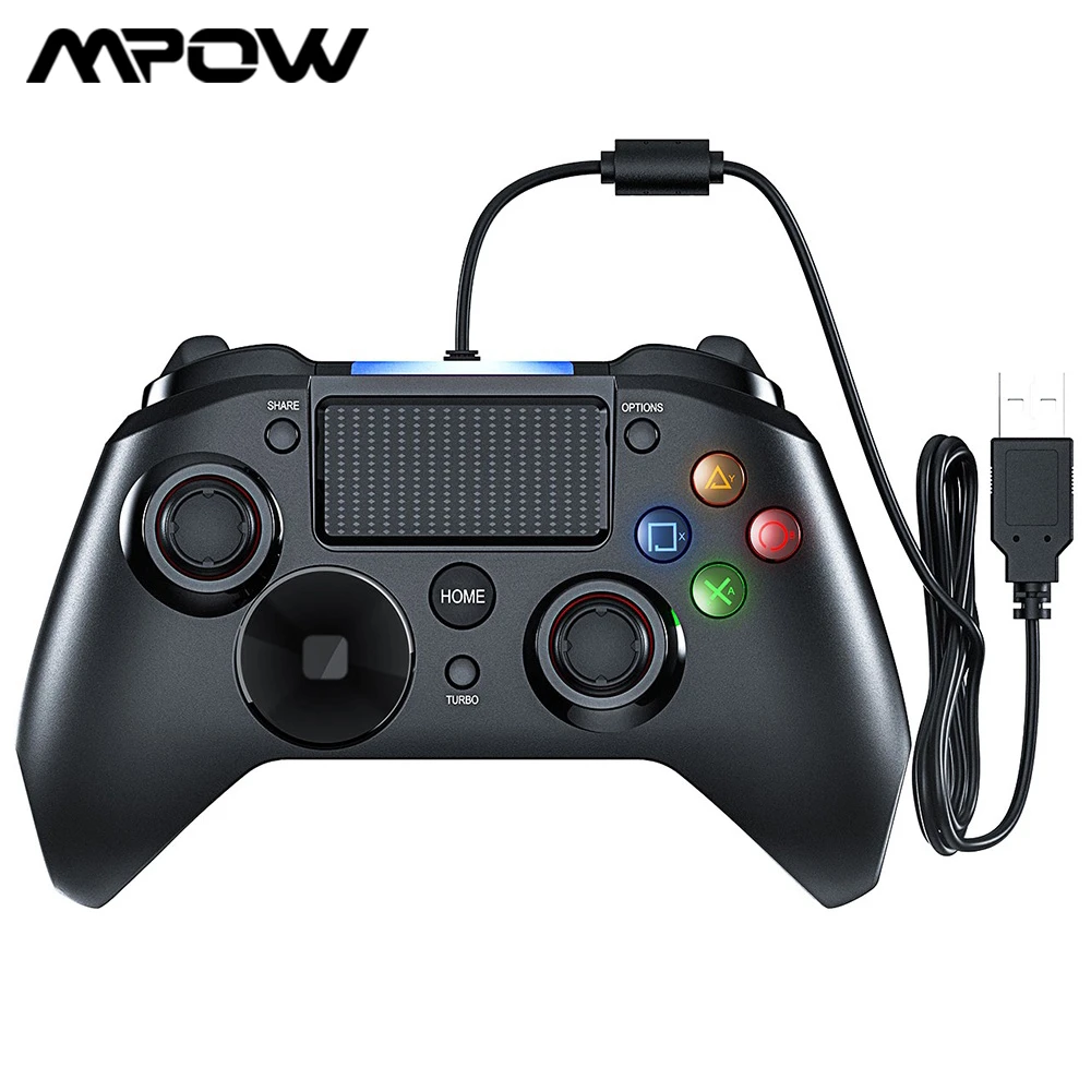 Mpow Ps4 ゲームコントローラ Usb 有線ゲームパッド複数ジョイスティック振動ハンドル 2 メートルケーブル用 Iphone アプリ Pc のための Ps4 Ps3 ゲームパッド Aliexpress